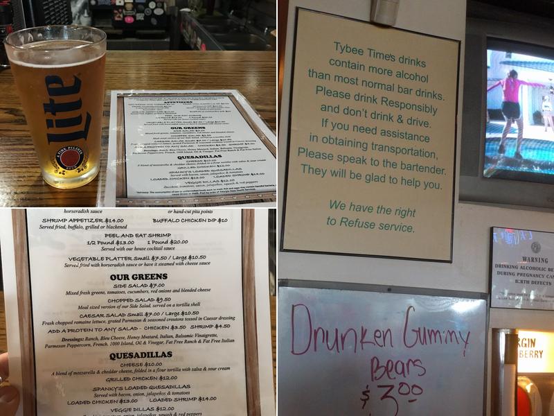 Tybee Time Menu