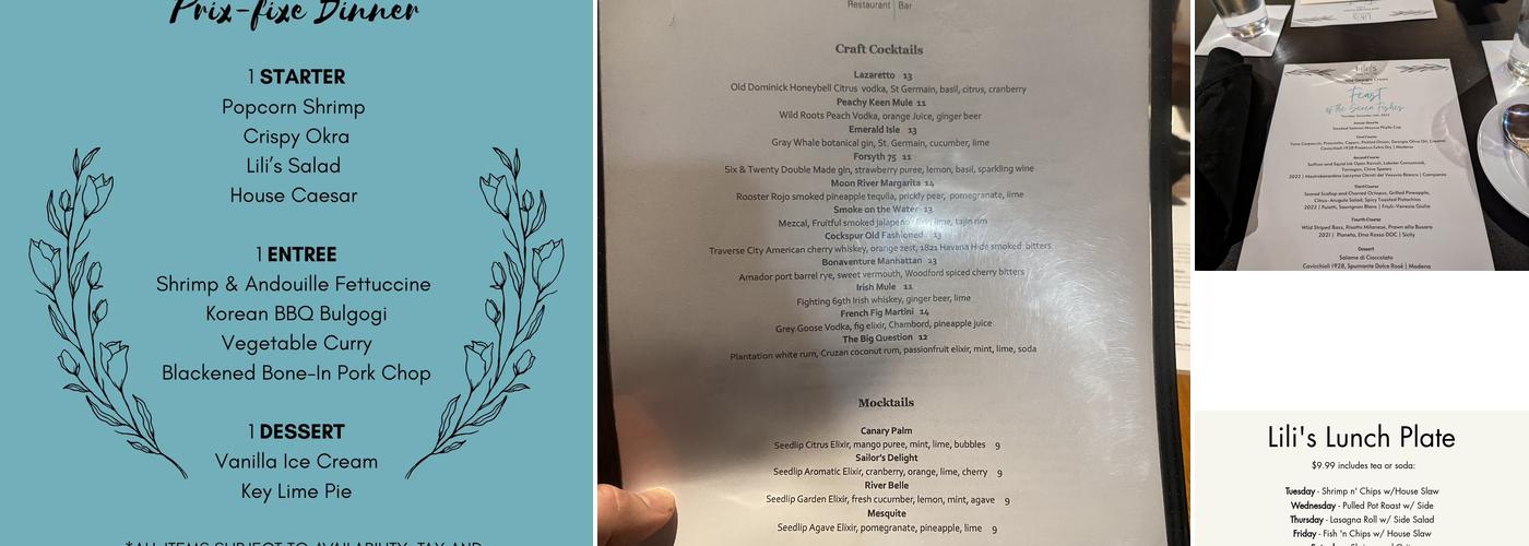 Lili's Restaurant and Bar Menu