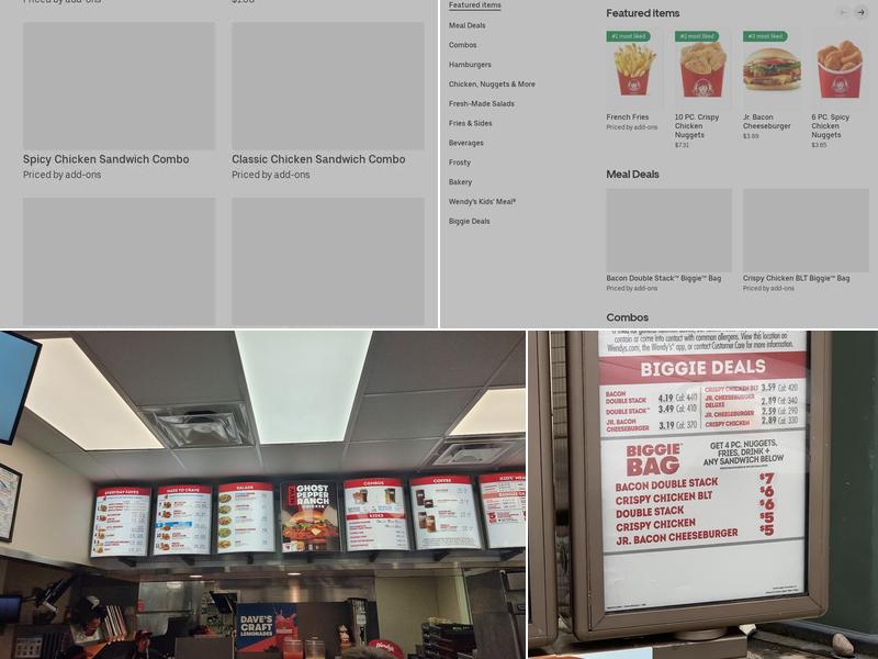 Wendy's Menu