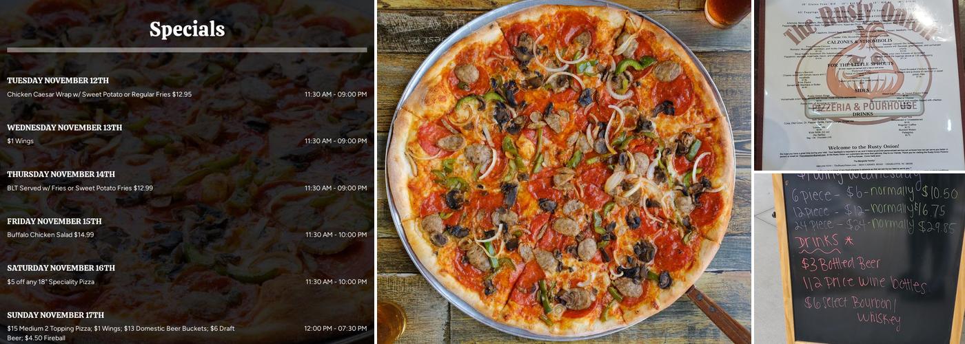 The Rusty Onion Menu