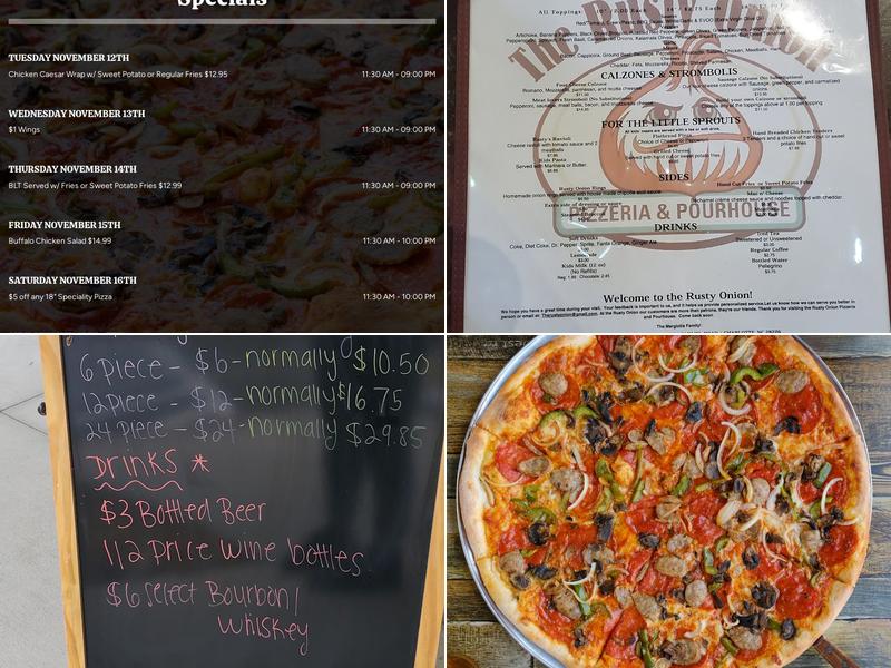 The Rusty Onion Menu