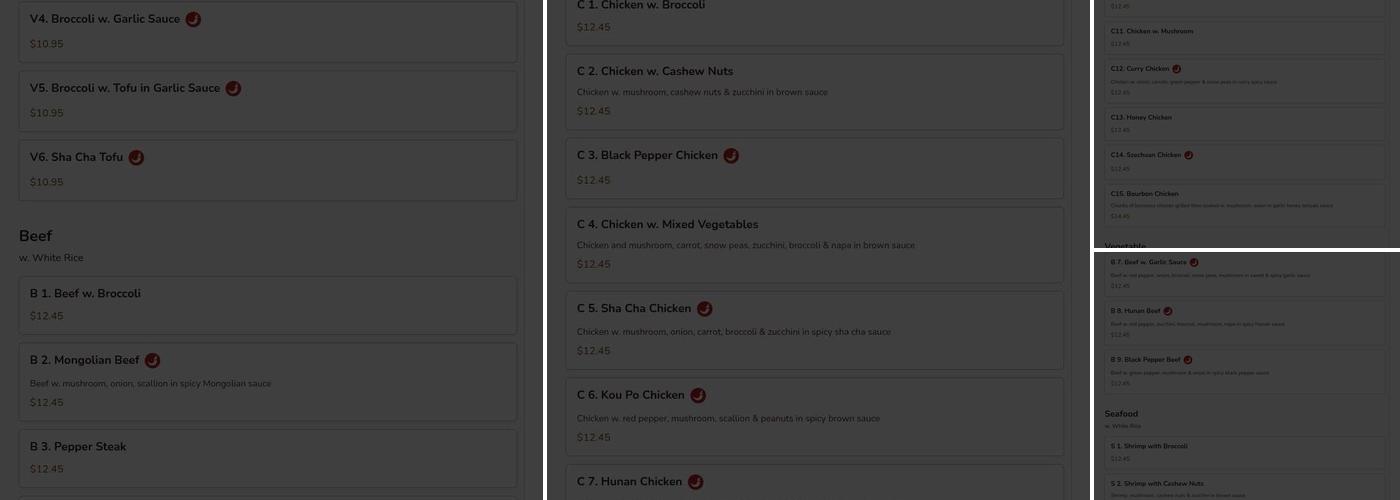 Cherry House II Menu