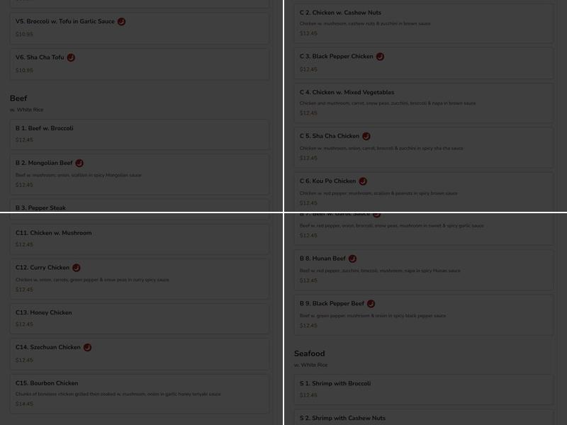 Cherry House II Menu