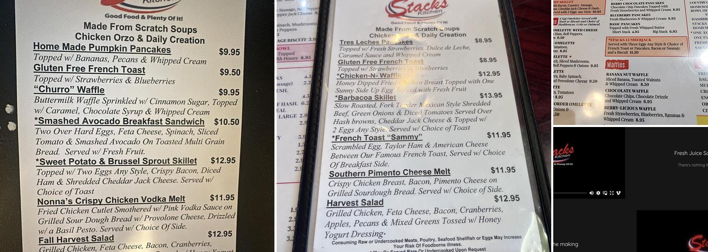 Stacks Menu