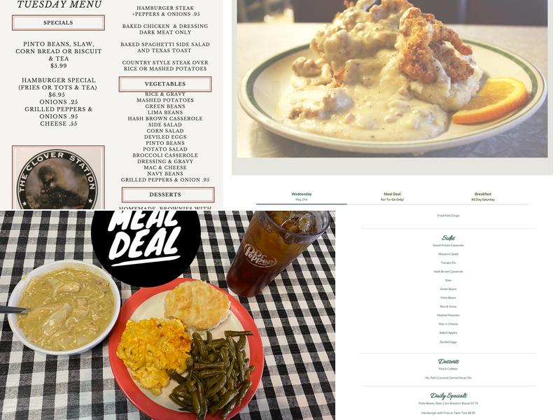 Clover Station Menu