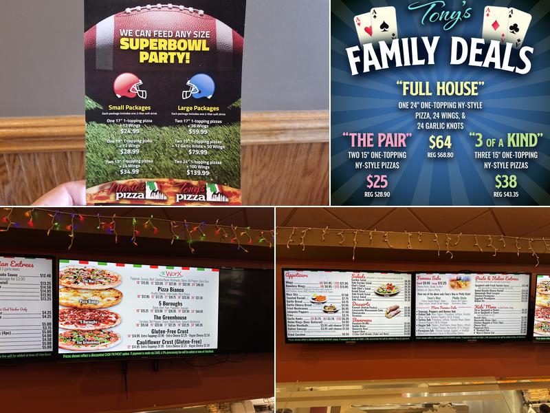 Tony's Pizza Galleria Menu