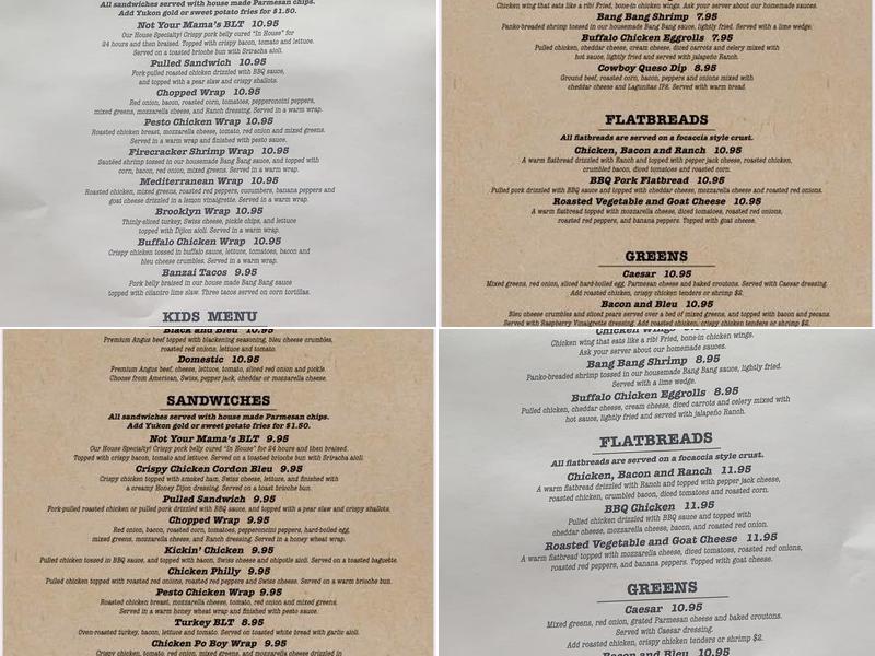 Pub 64 Menu