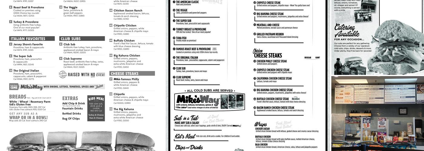 Jersey Mike's Subs Menu