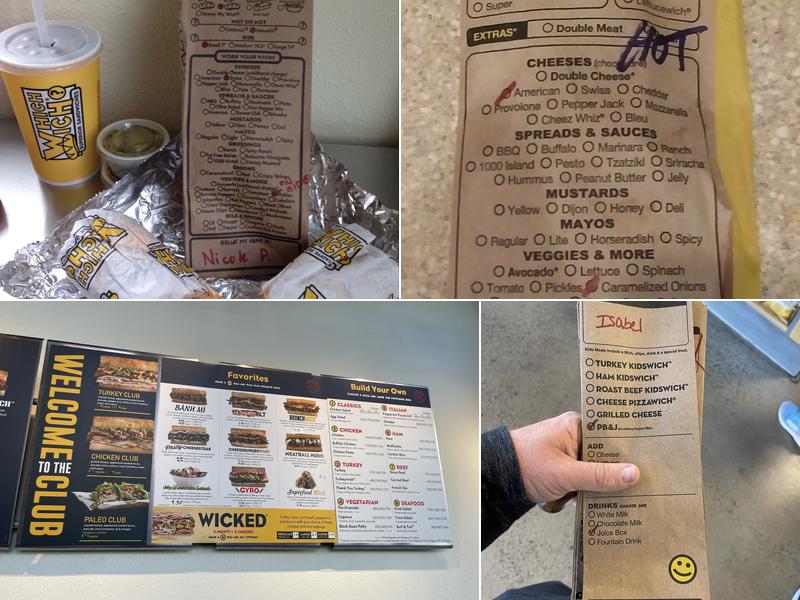 Which Wich Matthews Gateway Menu