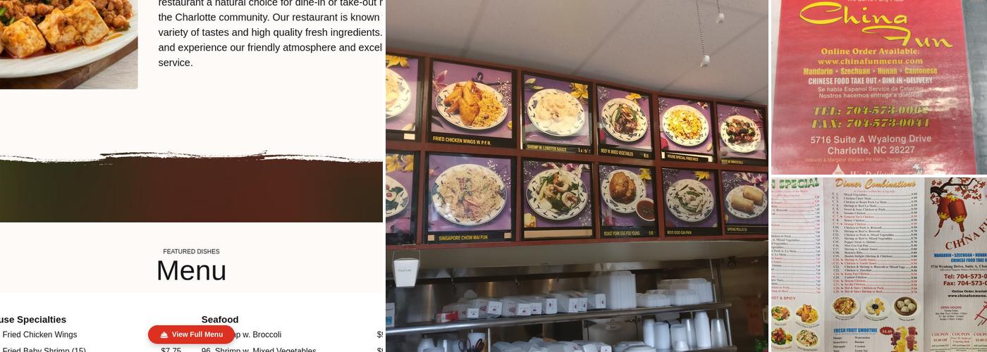 China Fun Menu