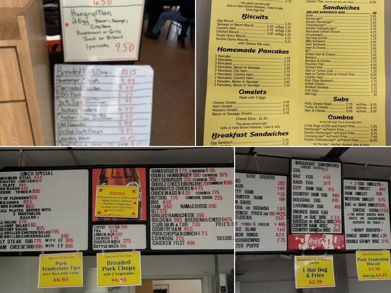 Ron's Restaurant Menu