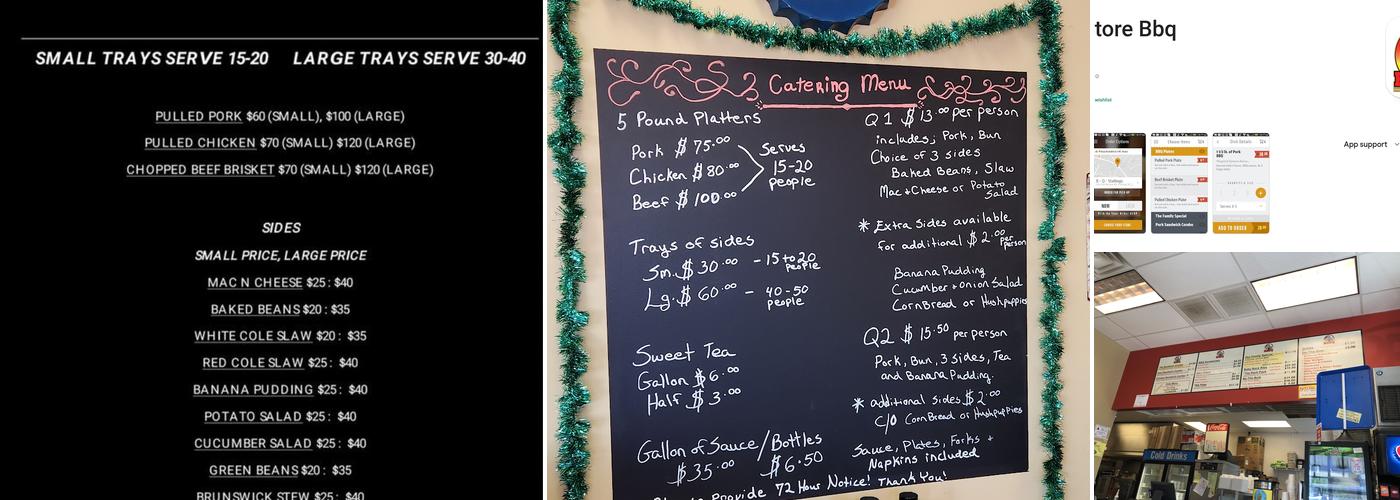 Waxhaw Rock Store Bar-B-Q Menu