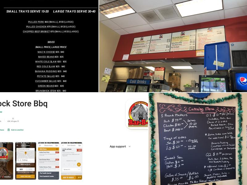 Waxhaw Rock Store Bar-B-Q Menu