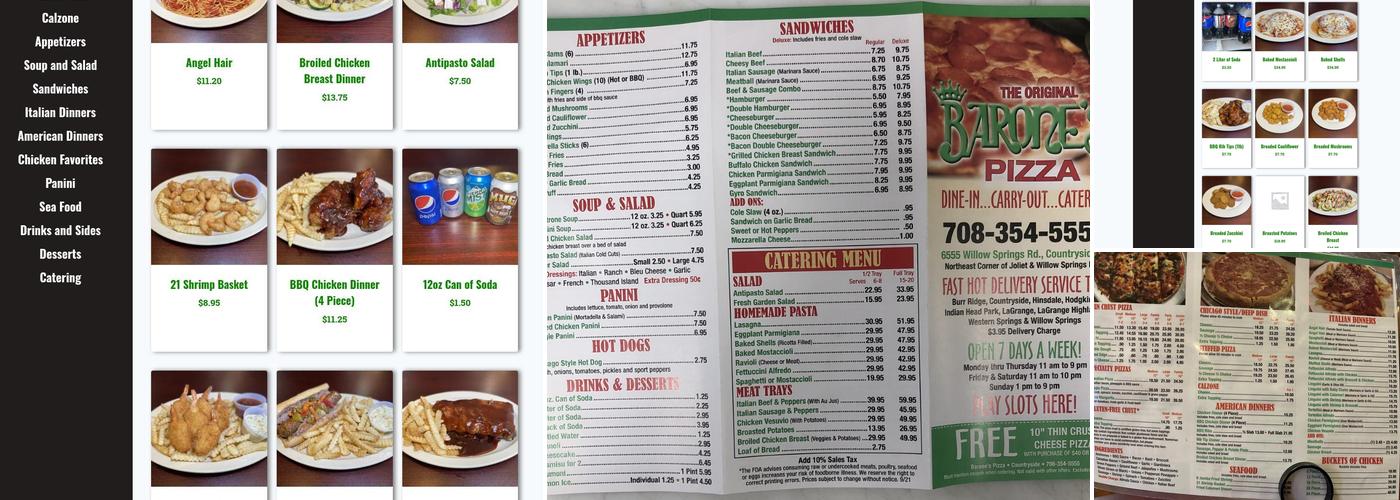 Barone's Pizza of Countryside Menu