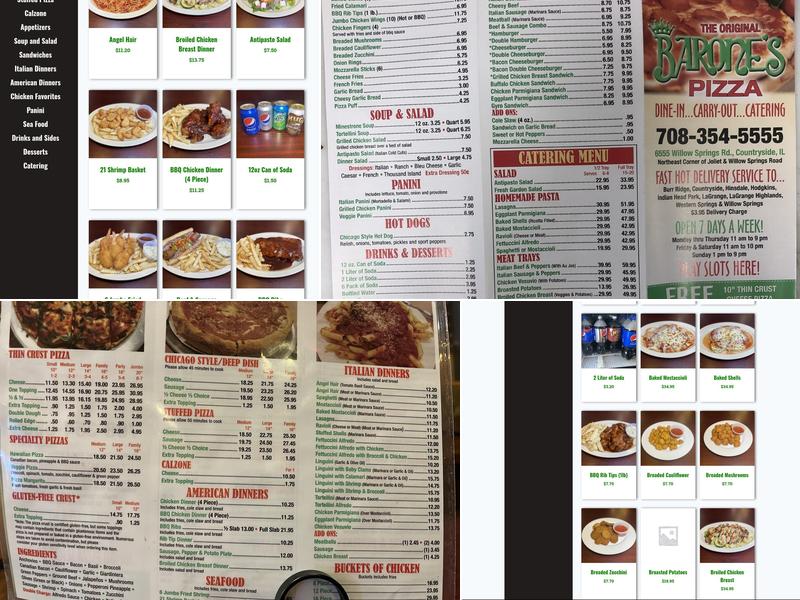 Barone's Pizza of Countryside Menu