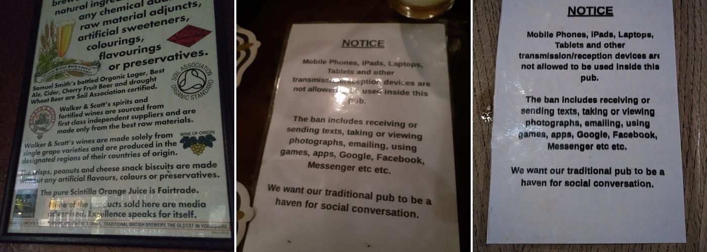 White Horse Inn Menu