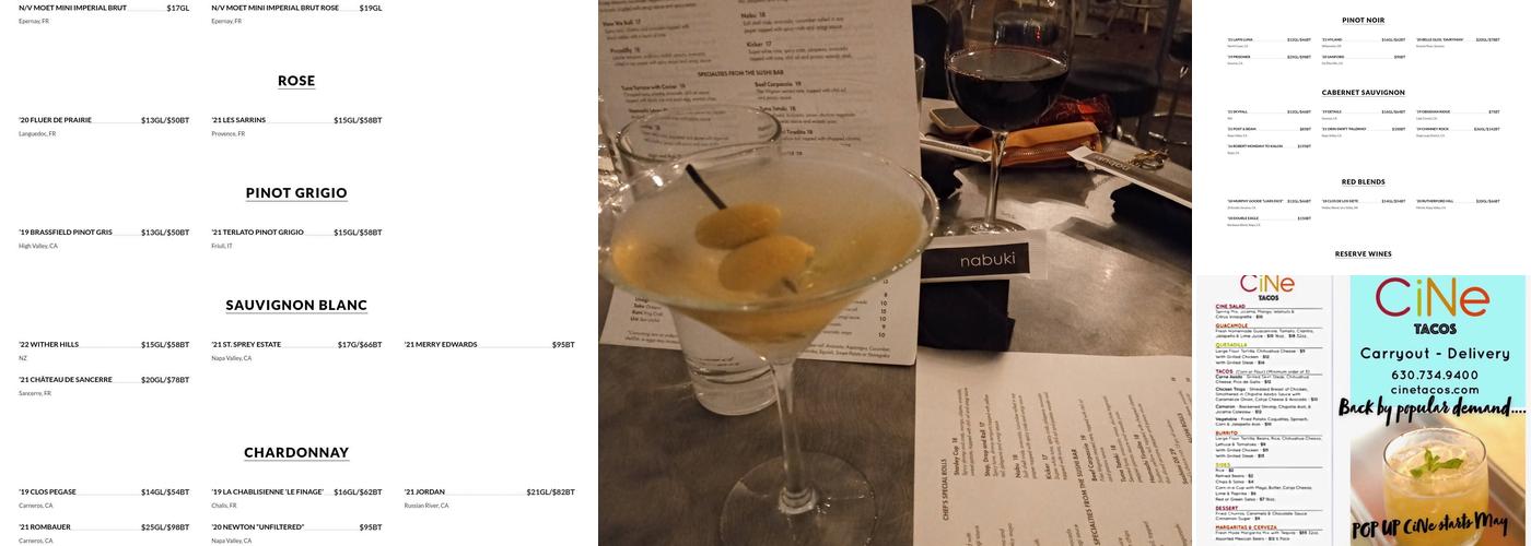 Nabuki Menu