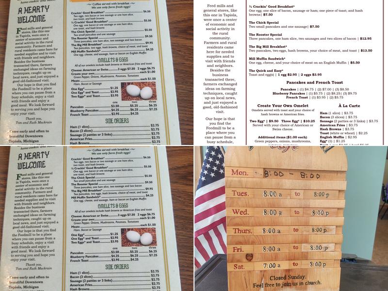 The Feedmill Cafe Menu