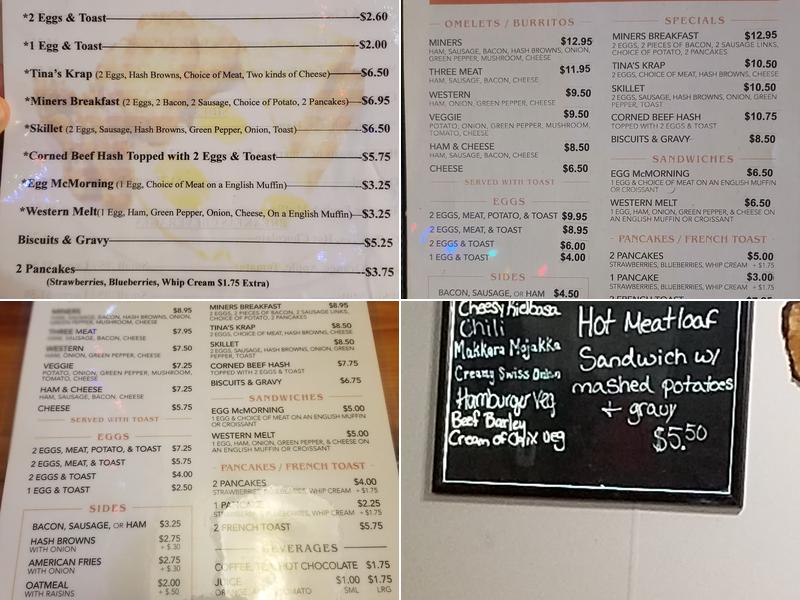 Tina's Katalina Menu