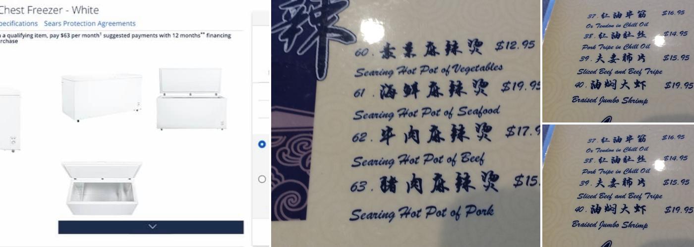 Ming's Asian Bistro Menu