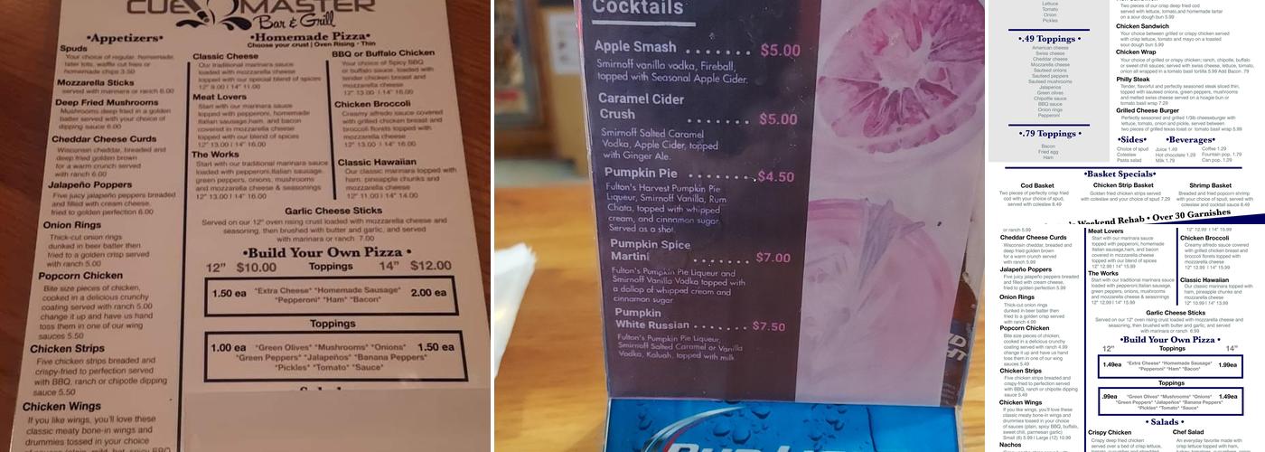Cue Master Menu