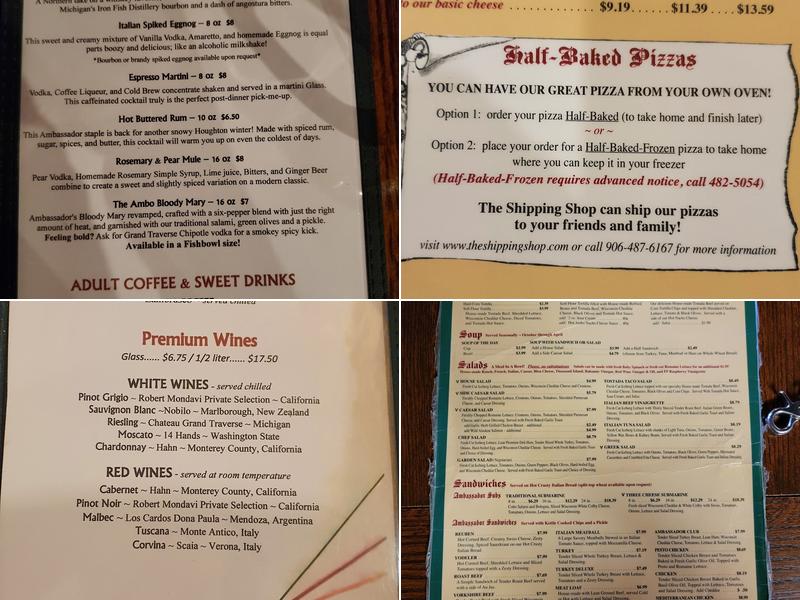 Ambassador Restaurant Menu