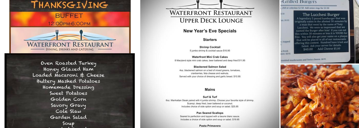 The Waterfront Restaurant & Upper Deck Lounge Menu