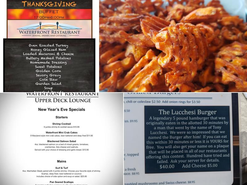 The Waterfront Restaurant & Upper Deck Lounge Menu
