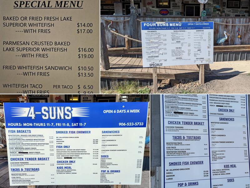 Four Suns Fish & Chips Menu