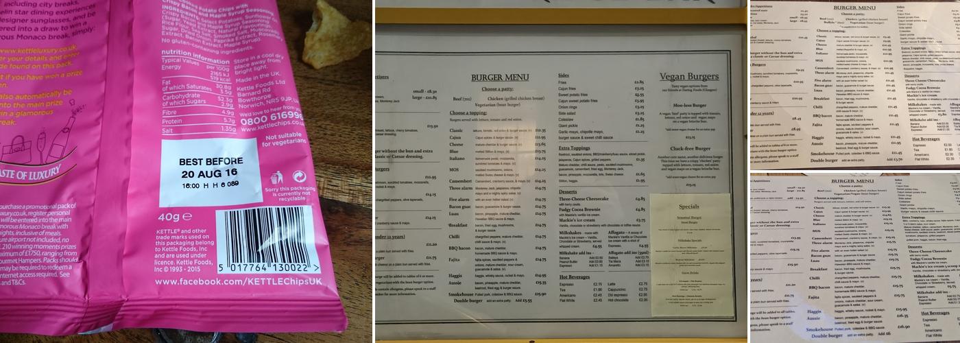 The Cambridge Bar Menu