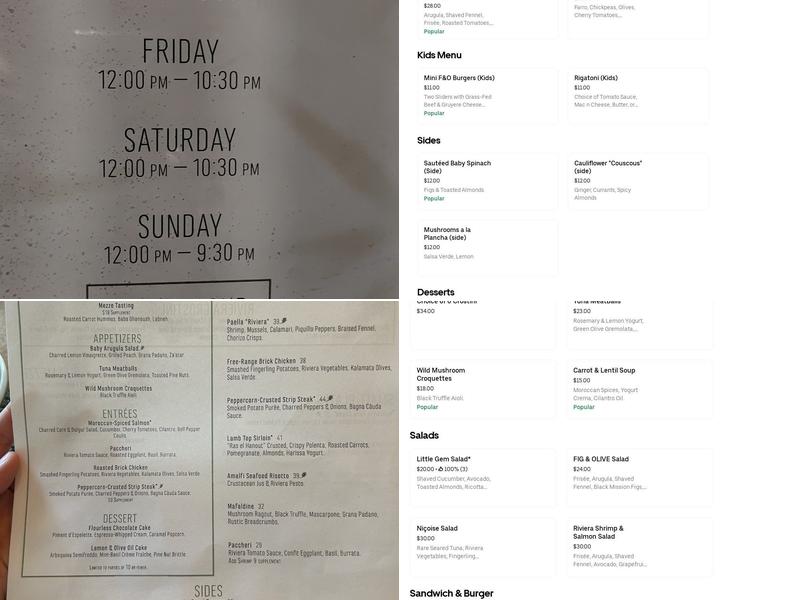 Fig & Olive Menu