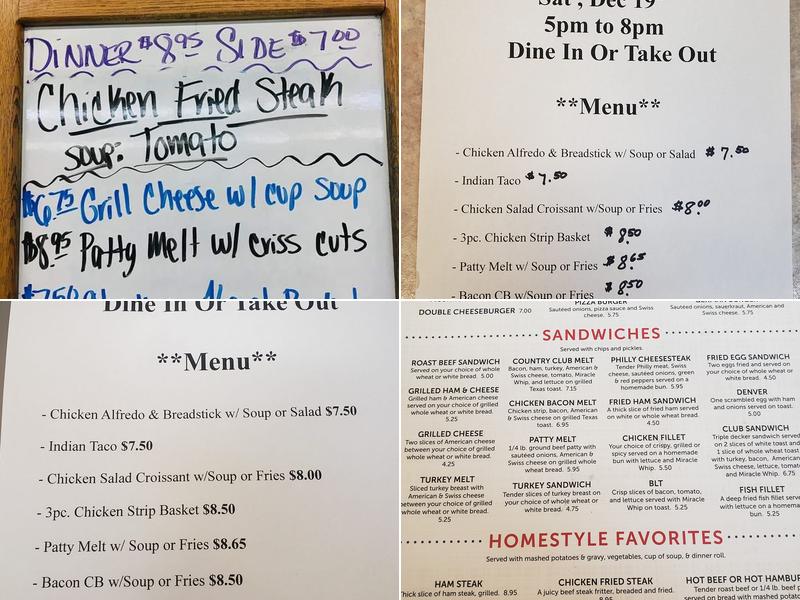 Hornbacher Lunch Menu