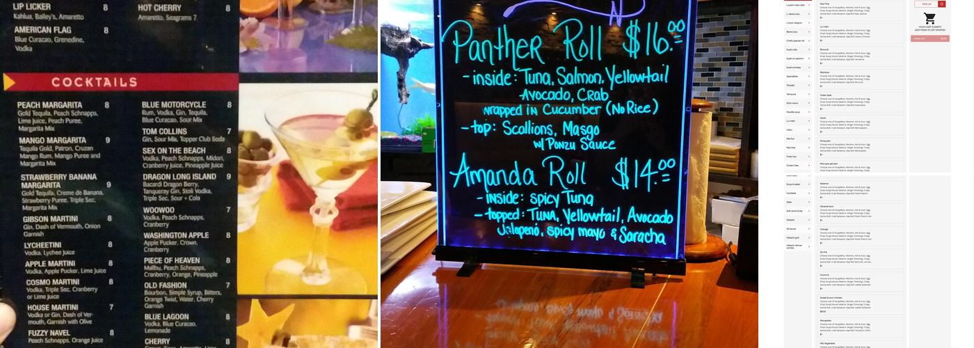 Cherry Sushi Bar Menu