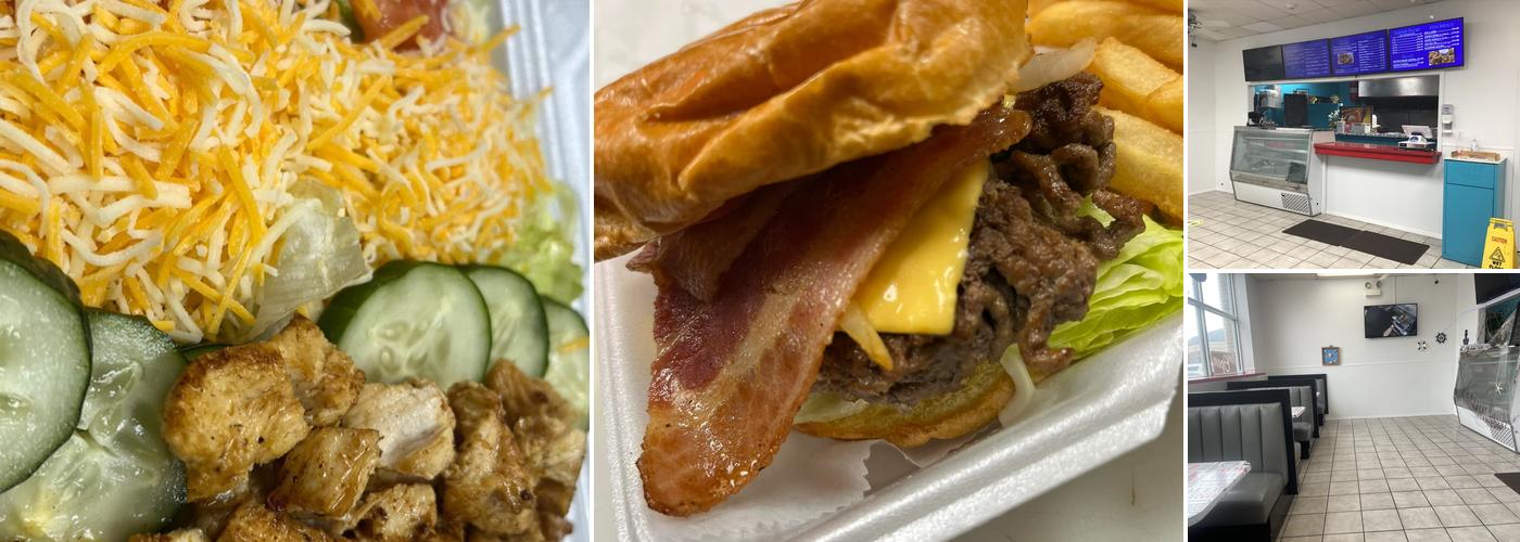 Blue Shrimp Fish And Chicken