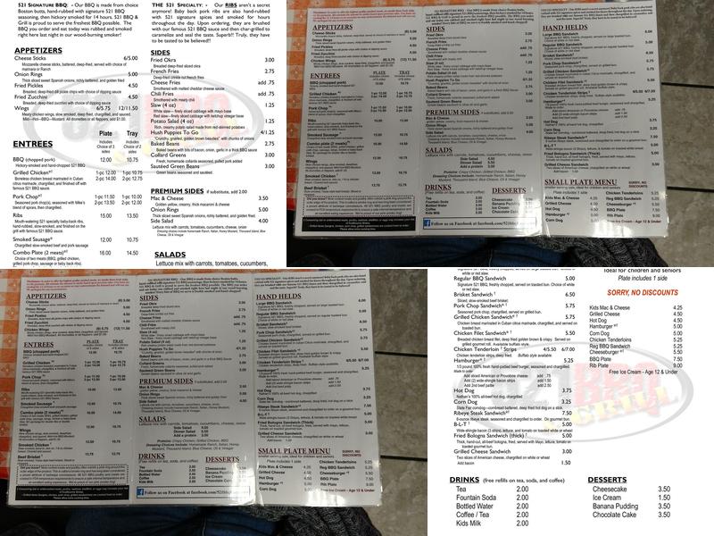 521 BBQ & Grill - Lancaster Menu