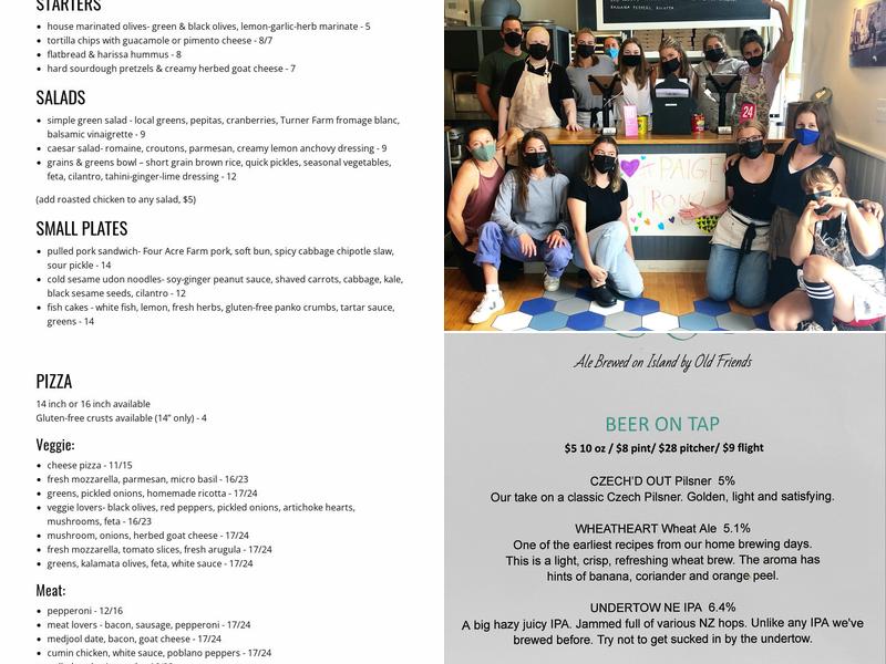 Calderwood Hall Menu