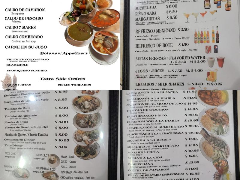 Antojitos de Dona Maria Menu