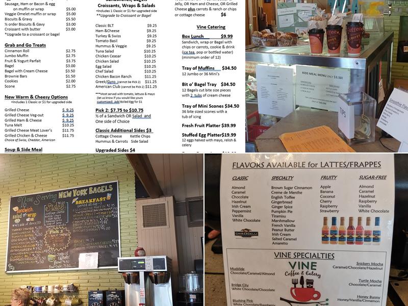 The Vine Coffeehouse and Eatery Menu