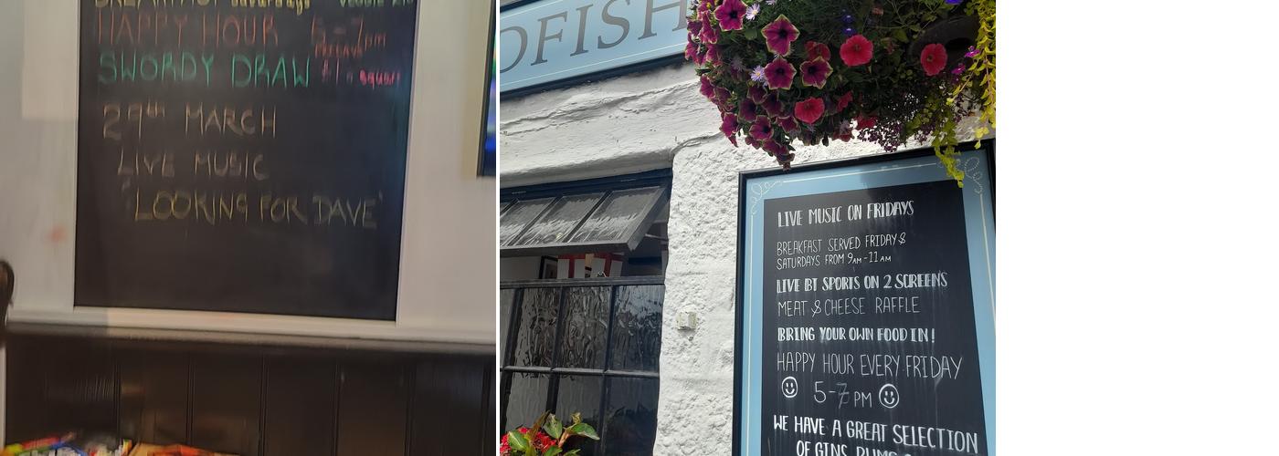 The Swordfish Inn Menu