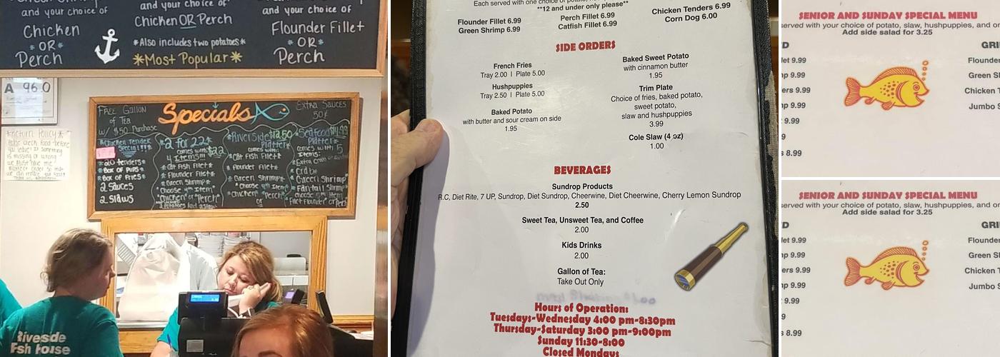 Riverside Fish House Menu
