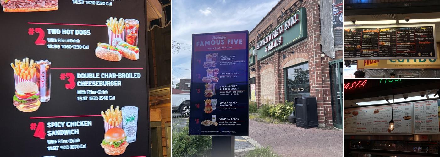 Portillo's & Barnelli's Summit Menu