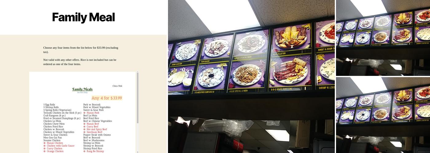 China Wok Menu