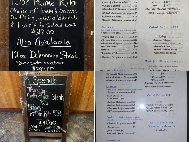 Sandy Point Restaurant Menu