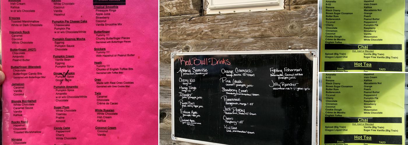 Kick Ass Koffee Menu