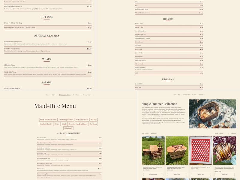 Maid-Rite Menu