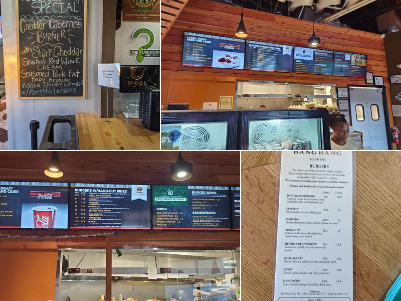 Bang Bang Burgers Menu