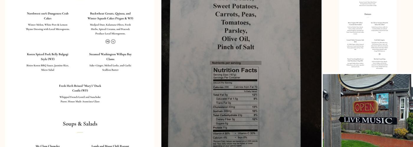 Bistro Menu
