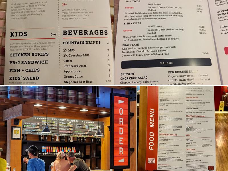 Public Coast Brewing Co Menu