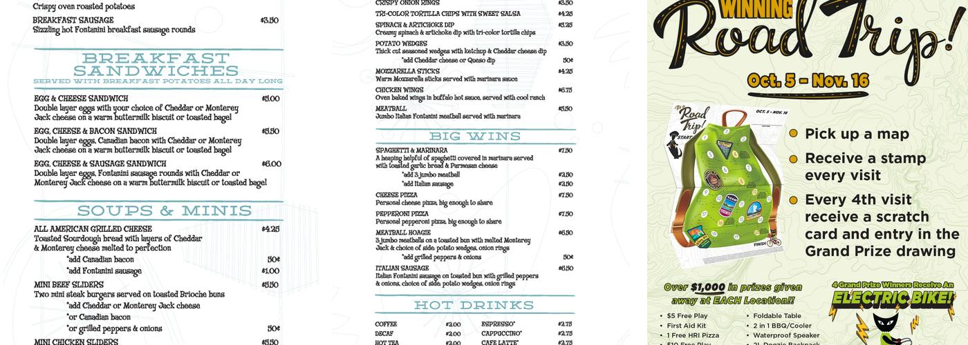 Stella's Place Menu