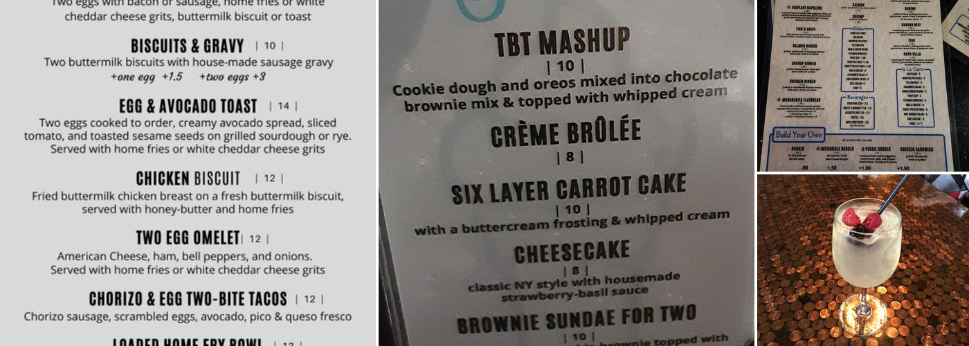 That Bar and Table Menu